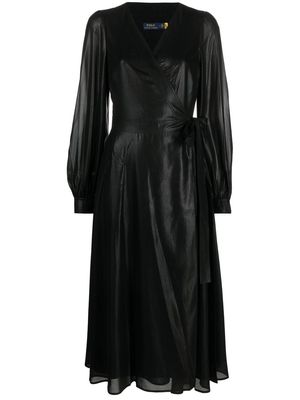Polo Ralph Lauren long-sleeve wrap dress - Black