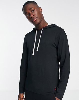 Polo Ralph Lauren lounge hoodie in black with small logo