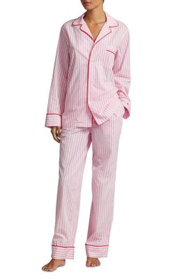 Polo Ralph Lauren Madison Stripe Cotton Pajamas in Pink Stripe