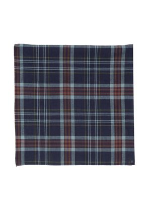 Polo Ralph Lauren Madras-print cotton pocket square - Blue
