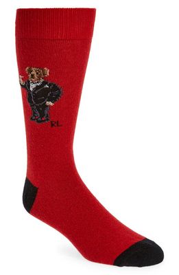 Polo Ralph Lauren Martini Bear Crew Socks in Red