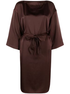 Polo Ralph Lauren metallic belted shift-dress - Brown