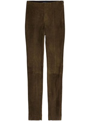 Polo Ralph Lauren mid-rise suede leggings - Green