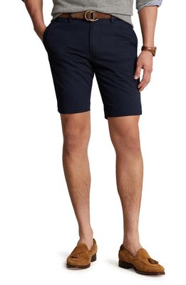 Polo Ralph Lauren Military Flat Front Stretch Cotton Chino Shorts in Aviator Navy