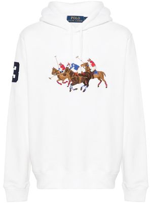 Polo Ralph Lauren motif-embroidered hoodie - White