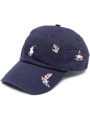Polo Ralph Lauren Nautical-Embroidered Twill baseball cap - Blue