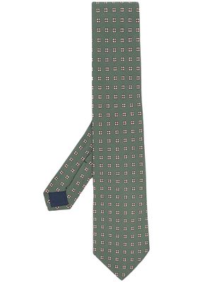 Polo Ralph Lauren Neat geometric-print silk tie - Green