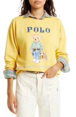 Polo Ralph Lauren New Orleans Polo Bear Sweatshirt in Fall Yellow