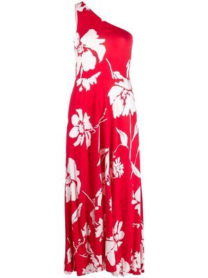 Polo Ralph Lauren one-shoulder floral-print dress - Red