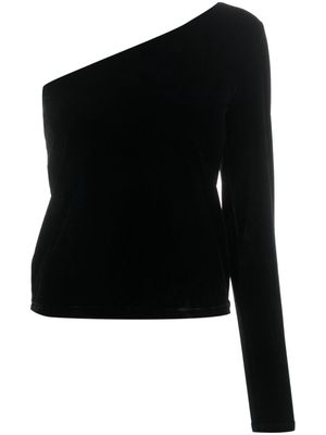 Polo Ralph Lauren one-shoulder velvet top - Black