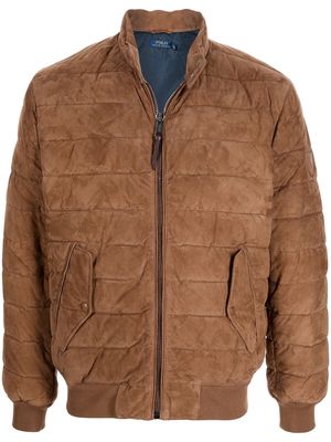 Polo Ralph Lauren padded suede jacket - Brown