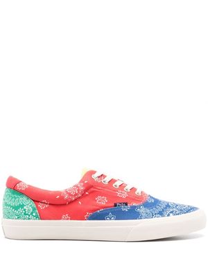 Polo Ralph Lauren paisley-print colourblock sneakers - Yellow