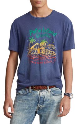 Polo Ralph Lauren Palm Island Cotton Graphic T-Shirt in Old Royal