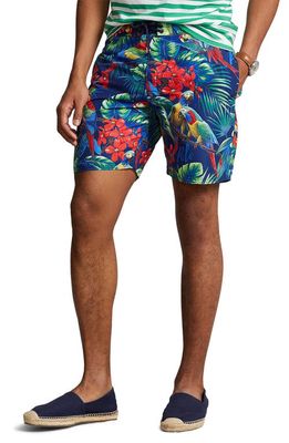 Polo Ralph Lauren Palm Island Swim Trunks in Parrot With Polo