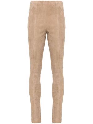 Polo Ralph Lauren panelled suede leggings - Neutrals