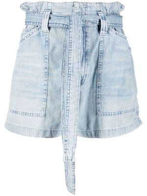 Polo Ralph Lauren paperbag-waist belted denim shorts - Blue