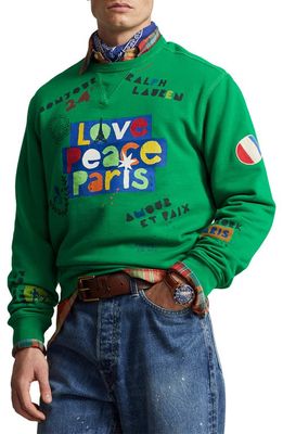 Polo Ralph Lauren Paris Graphic Sweatshirt in Cruise Green
