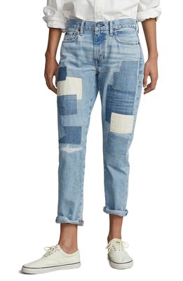 Polo Ralph Lauren Patchwork Ankle Boyfriend Jeans in Louisa Wash