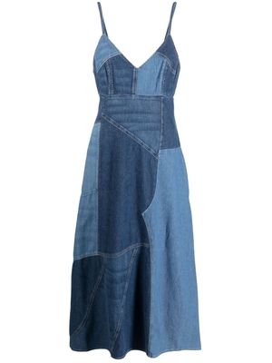 Polo Ralph Lauren patchwork denim midi dress - Blue