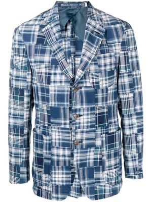 Polo Ralph Lauren patchwork-design suit jacket - Blue