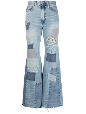 Polo Ralph Lauren patchwork flared jeans - Blue
