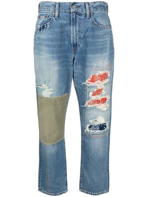 Polo Ralph Lauren patchwork tapered jeans - Blue