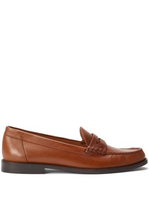 Polo Ralph Lauren penny-slot leather loafers - Brown