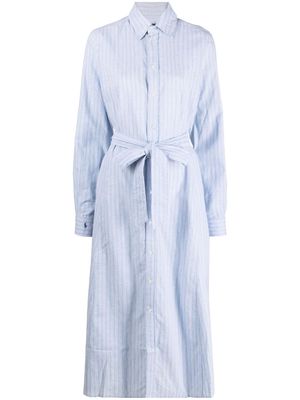 Polo Ralph Lauren pinstripe belted shirtdress - Blue