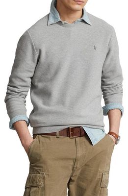 Polo Ralph Lauren Piqué Crewneck Sweatshirt in Andover Heather