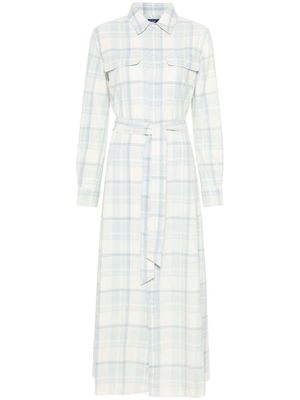 Polo Ralph Lauren plaid-check cotton maxi dress - Blue