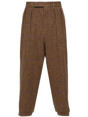 Polo Ralph Lauren plaid cropped tapered wool trousers - Brown
