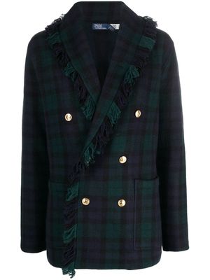 Polo Ralph Lauren plaid double-breasted wool blazer - Black