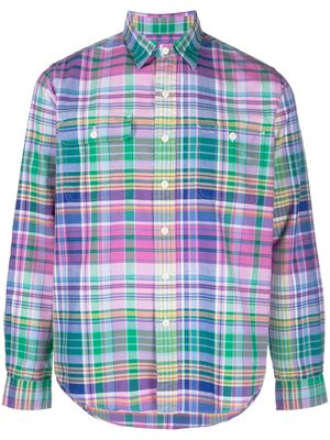 Polo Ralph Lauren plaid-pattern long-sleeve cotton shirt - Pink