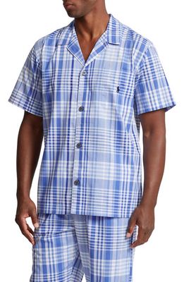 Polo Ralph Lauren Plaid Short Sleeve Button-Up Pajama Shirt in Cruise Plaid