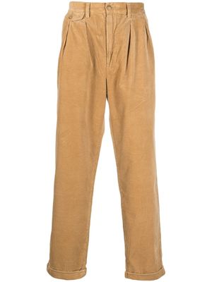 Polo Ralph Lauren pleated corduroy straight-leg trousers - Brown