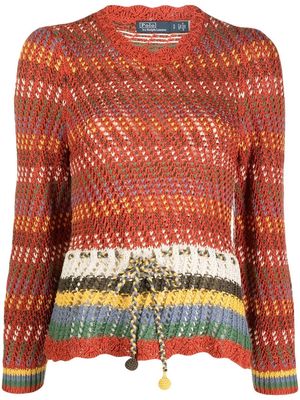 Polo Ralph Lauren pointelle-knit jumper - Orange