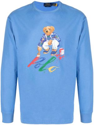 Polo Ralph Lauren Polo Bear graphic-print cotton T-shirt - Blue