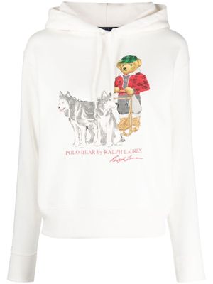 Polo Ralph Lauren Polo bear intarsia-knit hoodie - White