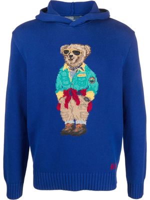 Polo Ralph Lauren Polo Bear knitted hoodie - Blue