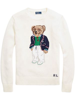 Polo Ralph Lauren Polo-Bear-motif cotton jumper - White
