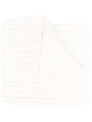 Polo Ralph Lauren Polo Bear motif ribbed-knit scarf - White