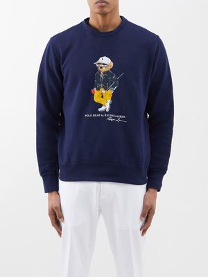 Polo Ralph Lauren - Polo Bear-print Cotton-blend Sweatshirt - Mens - Paladium