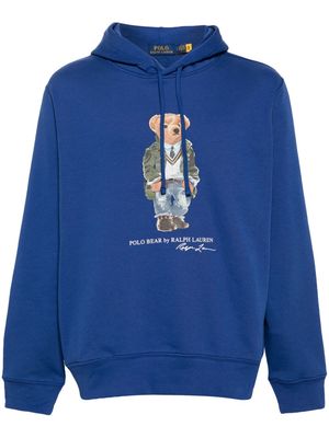 Polo Ralph Lauren Polo Bear-print cotton hoodie - Blue