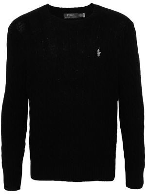 Polo Ralph Lauren Polo Pony cable-knit jumper - Black