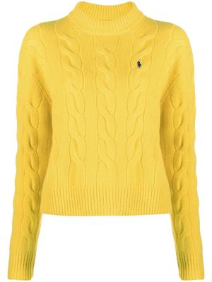 Polo Ralph Lauren Polo Pony cable-knit jumper - Yellow