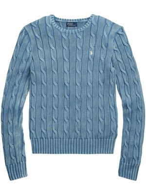 Polo Ralph Lauren Polo Pony-embroidered cable-knit jumper - Blue