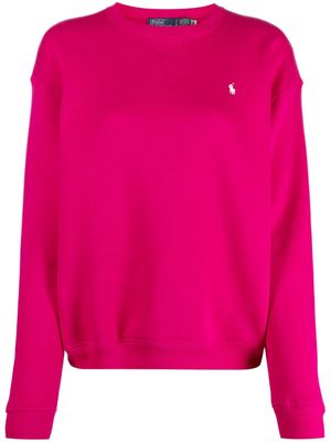 Polo Ralph Lauren Polo Pony-embroidered cotton-blend sweatshirt - Pink