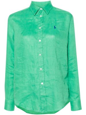 Polo Ralph Lauren Polo Pony-embroidered linen shirt - Green