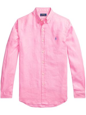 Polo Ralph Lauren Polo Pony-embroidered linen shirt - Pink