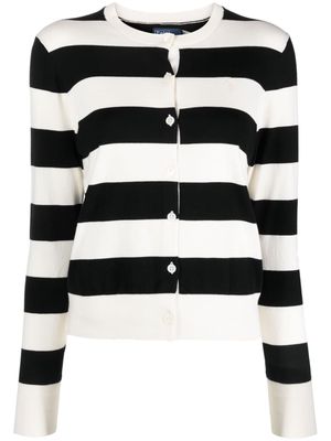 Polo Ralph Lauren Polo Pony-embroidered striped cardigan - Black